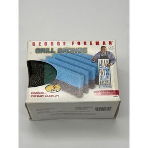 George Foreman Grill Sponge 3 Pack Lean Mean Fat Grilling Machine Cooking‎ Vtg